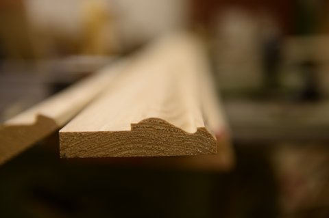 Del af 150 meter fodlister fremstillet for en lokal tmremester i Odder